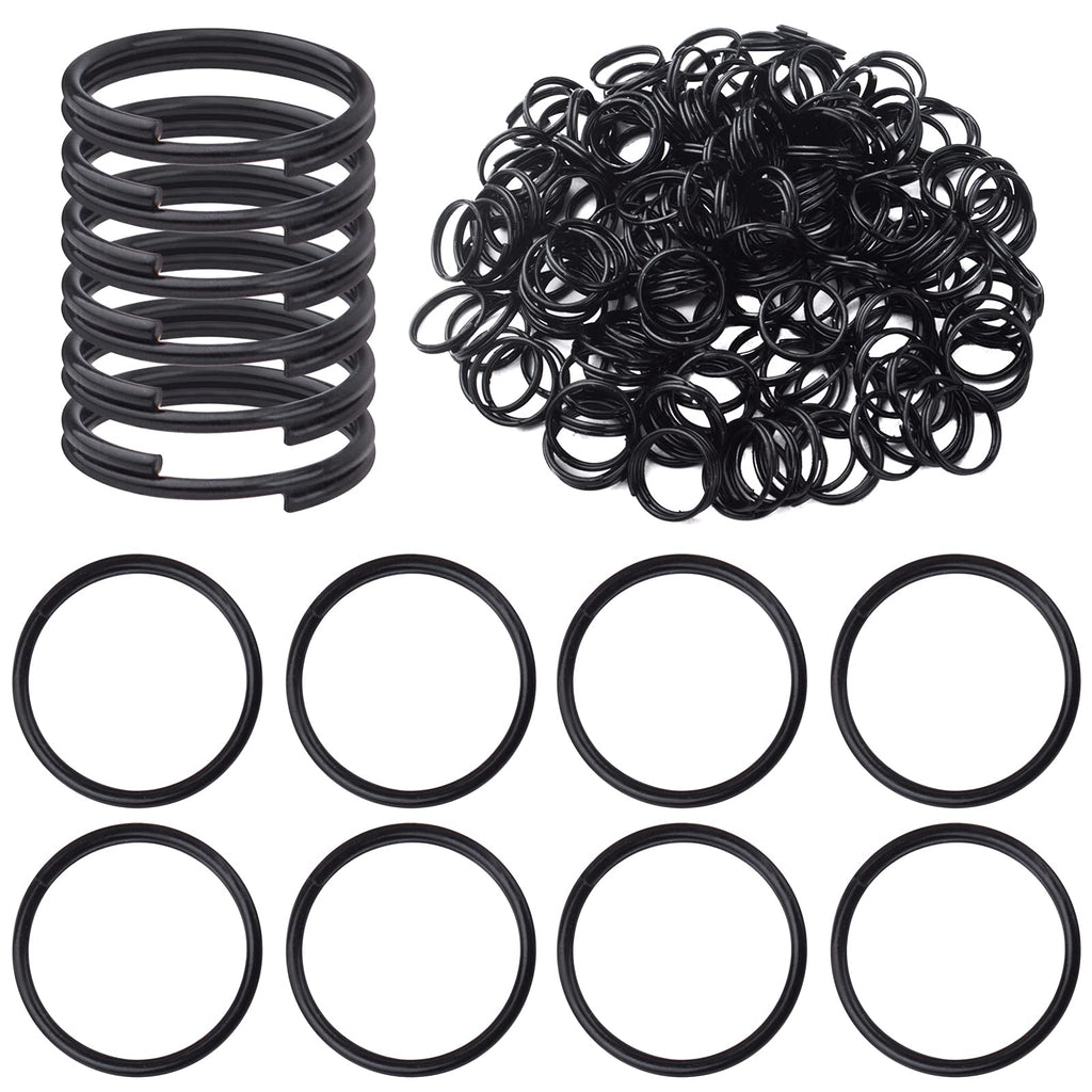 BronaGrand 200pcs 10 mm Split Rings Alloy Double Loop Jump Rings Keychain Ring Connectors for DIY Arts Crafts Organization Home Car Office Keys Attachment, Black - NewNest Australia