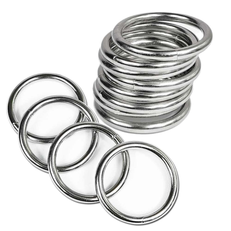 Metal Rings for Macrame Small 12 Pack 4mm Thickness 1 1/4 inch Metal O Ring for Crafts Macrame Rings Metal 40mm, Metal Rings - NewNest Australia