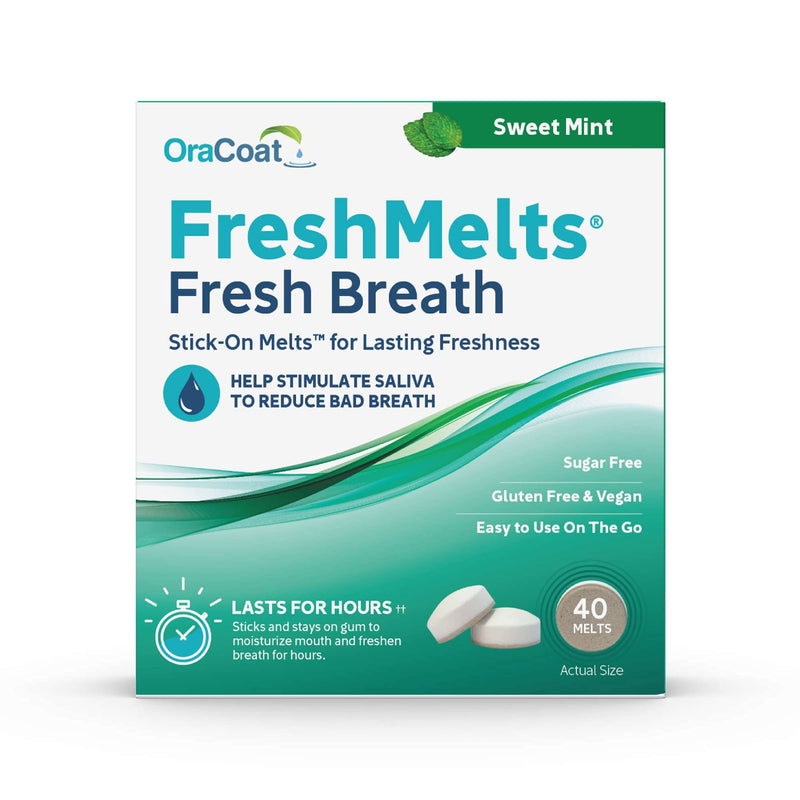 OraCoat® FreshMelts® Fresh Breath Stick-on™ Melts for Lasting Freshness, Sweet Mint 40 Count - NewNest Australia