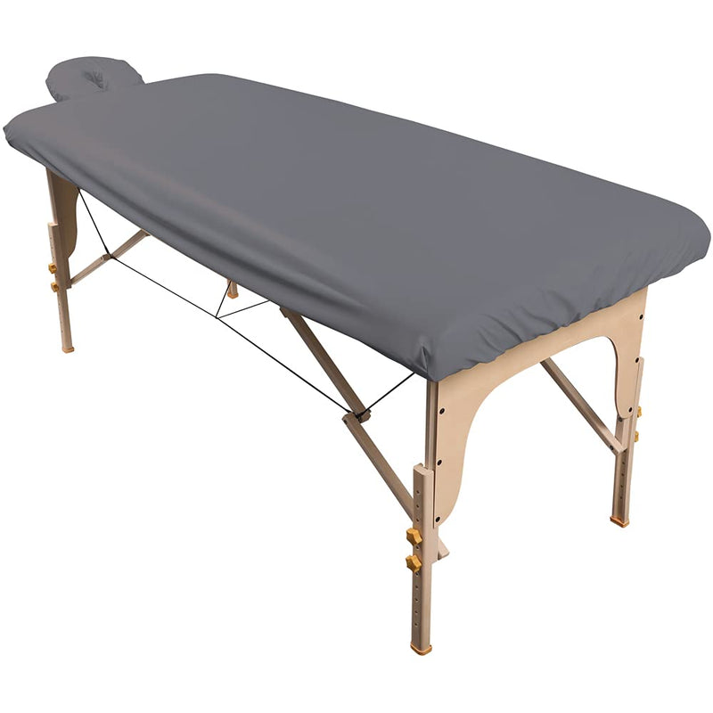 ForPro Waterproof Massage Table Cover, Protective Spa Treatment Sheet Set for Massage Tables, Machine Washable, Includes Massage Fitted Sheet and Face Rest Cover, Cool Grey - NewNest Australia