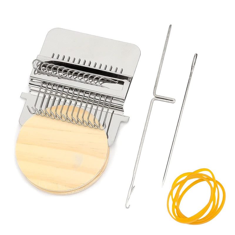 Spencertoys Small Loom Speedweve Type Weave Tool - Mini Wooden Weaving Kit Convenient Darning Mending Knitting for Craft DIY Arts Jeans, Socks and Clothes (14 Hooks) 14 Hooks - NewNest Australia