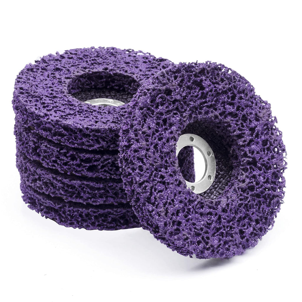 U/B 5 PCS 4-1/2'' x 7/8'' Strip Discs Stripping Wheel Abrasive Tools for Angle Grinders Clean, Remove Paint Rust Welds and Oxidation, Purple - NewNest Australia