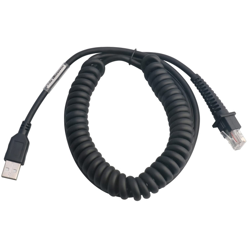 USB Cable Coiled 3 Meter, Type A USB to RJ45 Barcode Scanner Cable for Datalogic GD/GM/QD/QM Series GD4330 GD4430 - NewNest Australia