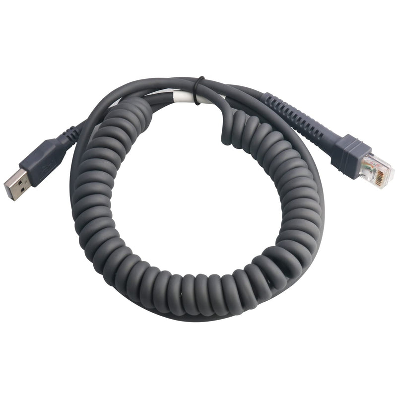 LS2208-SR LS3408 LS1203 LS4208 DS3408-HD USB to RJ45 USB Cable for Symbol Zebra Barcode Scanner (3M / 9FT Coiled USB Port) 3M / 9FT Coiled USB Port - NewNest Australia