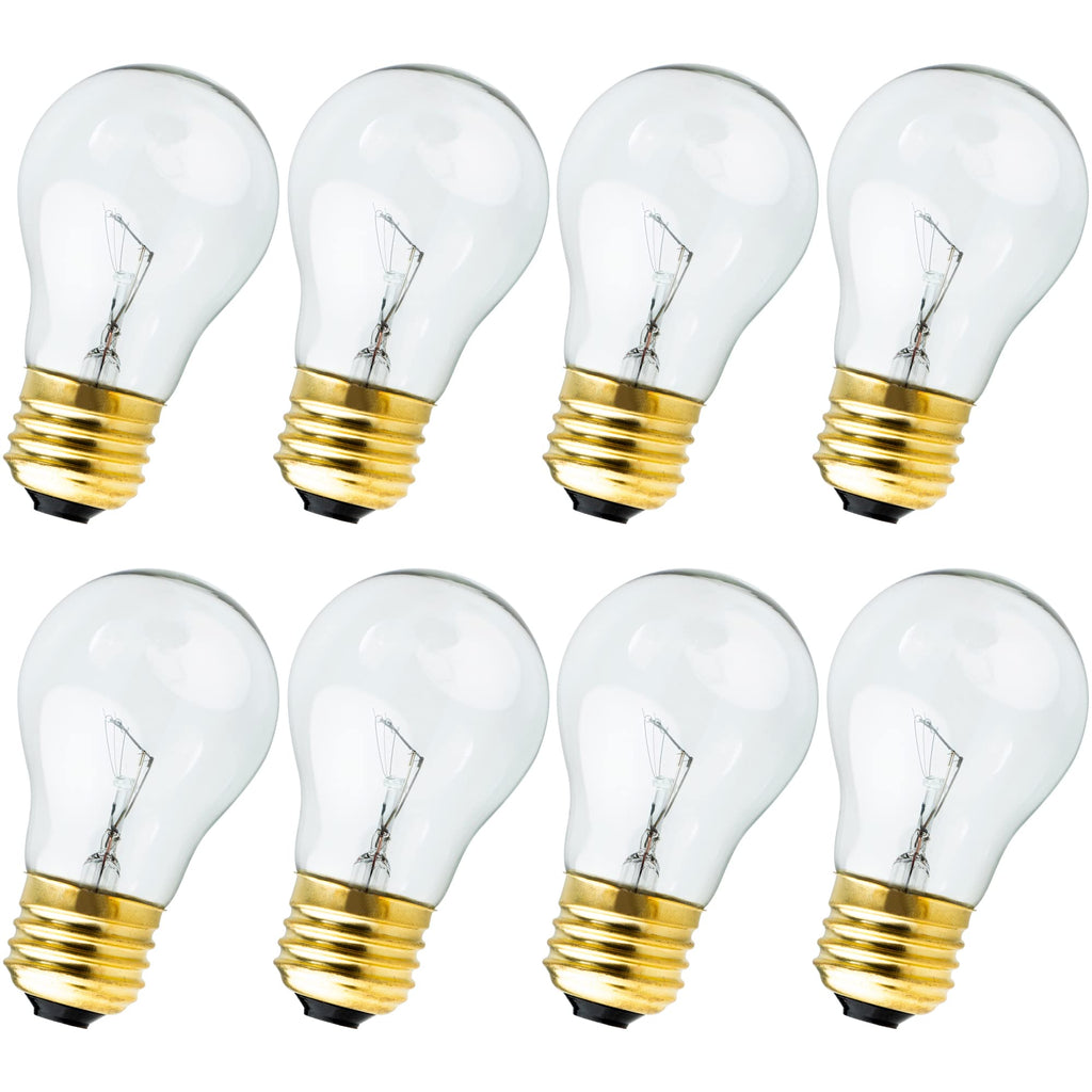 A15 E26 15W 120V Dimmable Incandescent Bulb by BlueStars - Light Warm White Light Bulb 2700K 100lm for Inside and Outside Decoration, Coffee Shops, Restaurants, etc - Pack of 8 - NewNest Australia