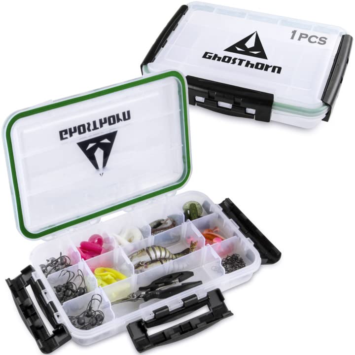 Ghosthorn Fishing Tackle Box, Fishing Tackle Storage 3600 and 3700 Tackle Boxes Clear Plastic Organizer Tackle Box with Removable Dividers Tackle Box Trays for Lures 1 and 4 Pack Storage Box 3600*1 - NewNest Australia