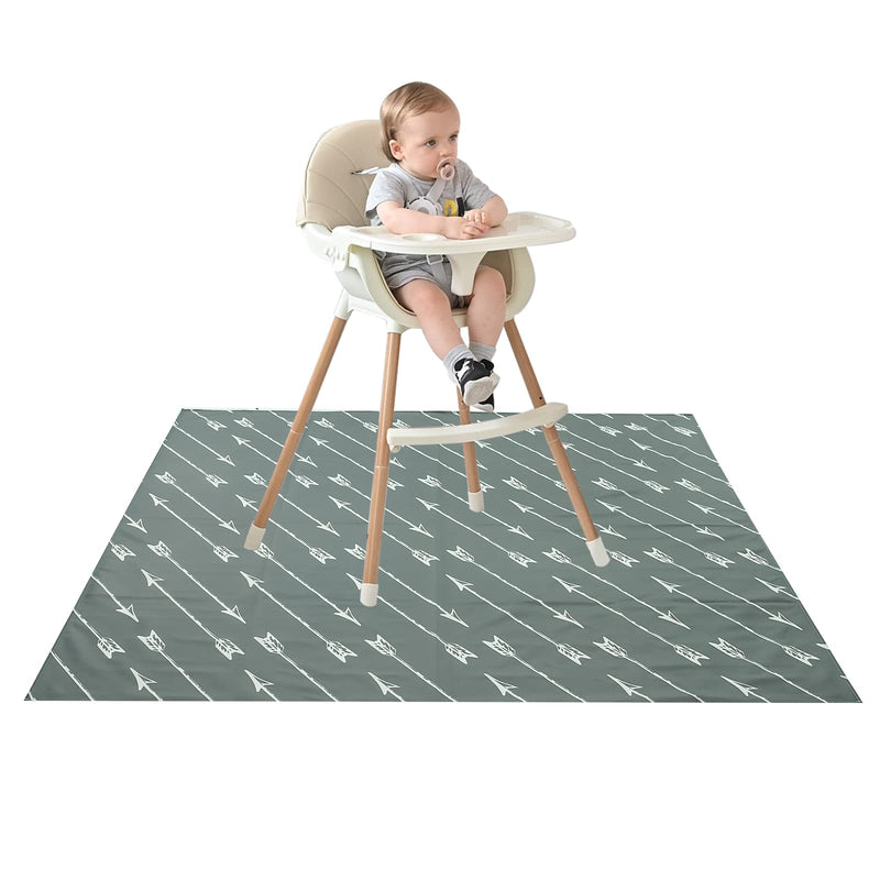 Baby Floor Mat Splat Mat High Chair Mat Waterproof Mat Play Mat for Toddlers Splat Mat for Under High Chair Kids Placemats for Dining Table High Chair Mat for Floor Mat for Under High Chair X-Large Arrow - NewNest Australia