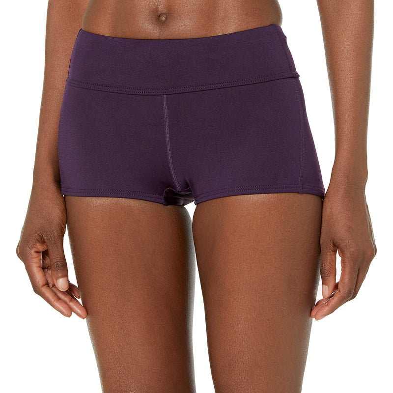 TYR Women's Standard Durafast Elite Casey Swim Boyshort Deep Plum 10 - NewNest Australia