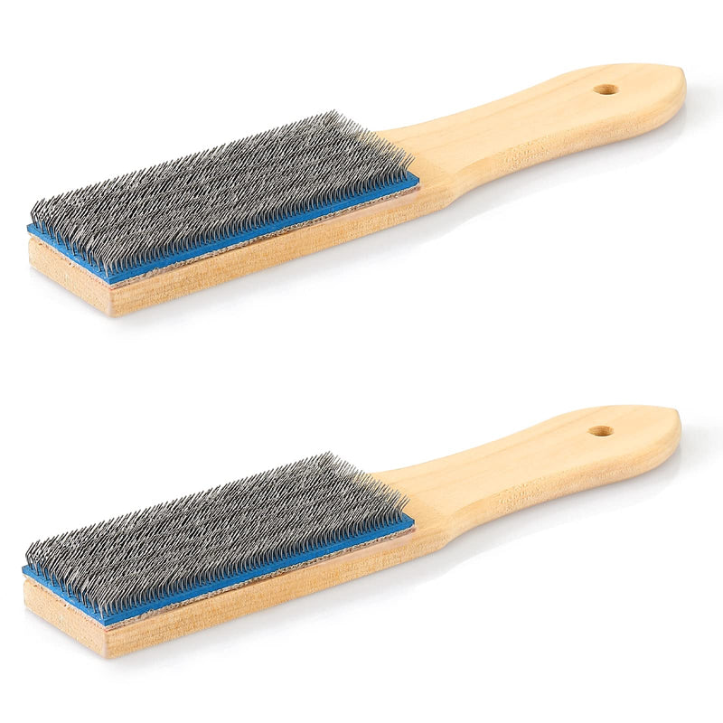 File Card Brush Steel Card File Brush Cleaner Remove Chip Metal Bits Cleaning 8.26 Inch Length, 2 Pieces - NewNest Australia