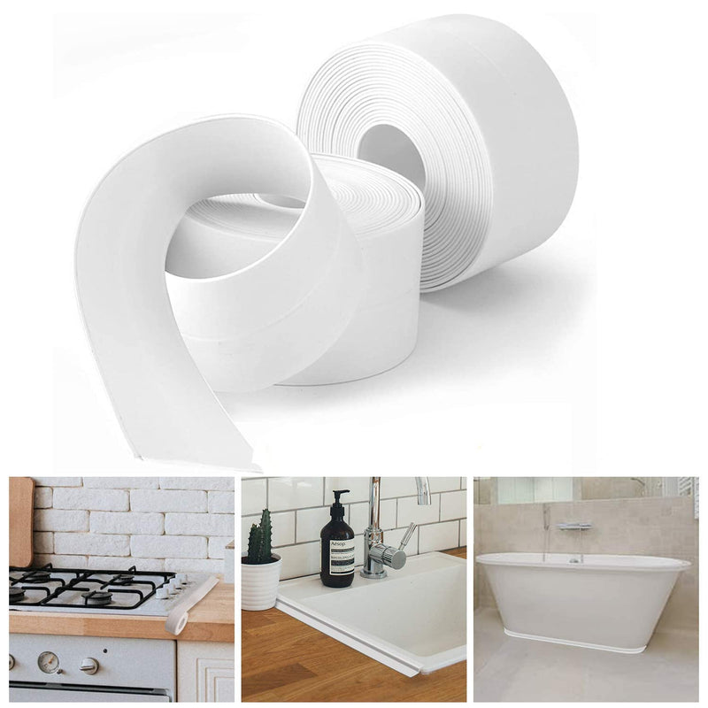 Bath & Kitchen Caulk Tape Sealant Strip,PVC Self Adhesive Tub and Wall Sealing Tape Caulk Sealer,Caulk Strip,sealant Tape,Shower Tile Sealer Adhesive sealant （2Pcs） - NewNest Australia