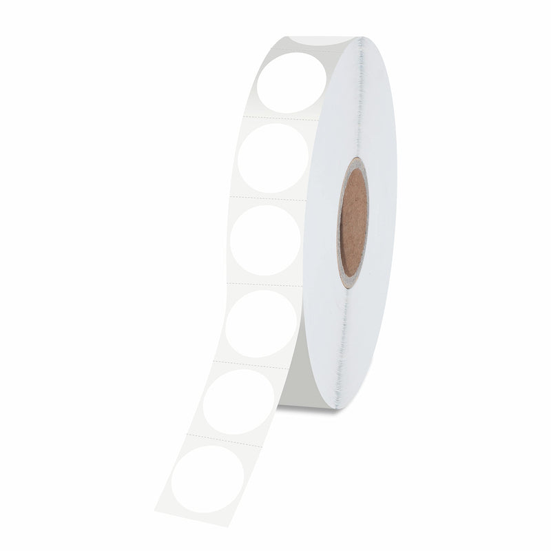 1500 PCS Round White Color Code Dot Stickers, Permanent Inventory Labels with Perforation Line in a Roll for Office, Retail, Home, Classroom, Warehouse( 1/2” in Diameter) 0.5" - NewNest Australia