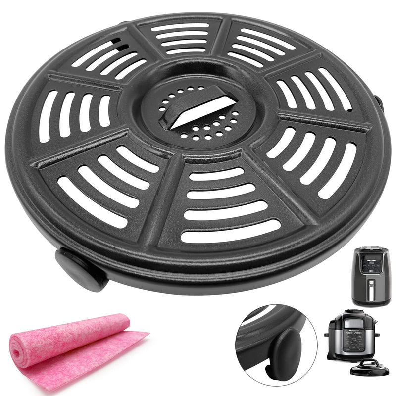 ALJ Air Fryer Tray for Ninja 4QT Air Fryers with Rubber Bumpers, 8.2 inch Upgraded Round Grill Pan Plate, Crisper Plate Replacement Parts for Ninja Foodi, Non-Stick, Dishwasher Safe 4 QT - NewNest Australia