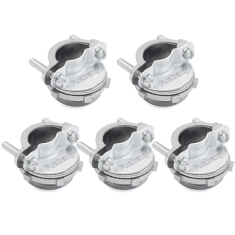 5Pack 1 inch NM Clamp Type Cable Connectors for Metallic Conduit Protect Cables Silver-Zinc 1"-5pack - NewNest Australia