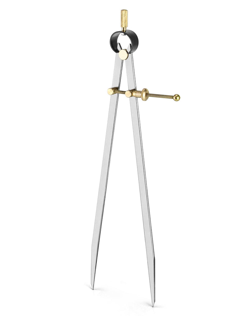 QWORK Flat Leg Spring Dividers Calipers, 12" Precision Divider for Geometry, Drawing, Drafting 12 inch Flat Leg Divider - NewNest Australia