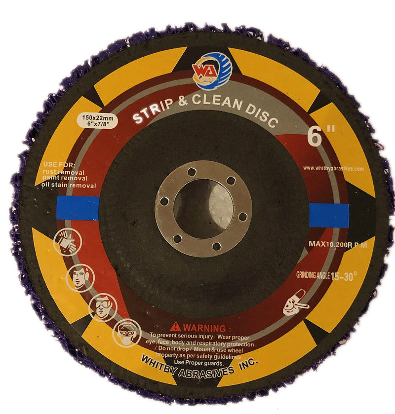 6" Strip & Clean Discs for Angle Grinders (Purple) 6" x 7/8", MAX RPM 10,200 - NewNest Australia