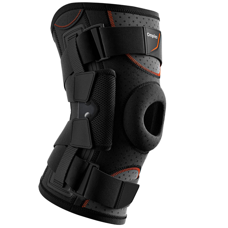 Omples Hinged Knee Brace for Knee Pain Knee Braces for Meniscus Tear Knee Support with Side Stabilizers for Men and Women Patella Knee Brace for Arthritis Pain Running Working Out Black (Small) Small - NewNest Australia