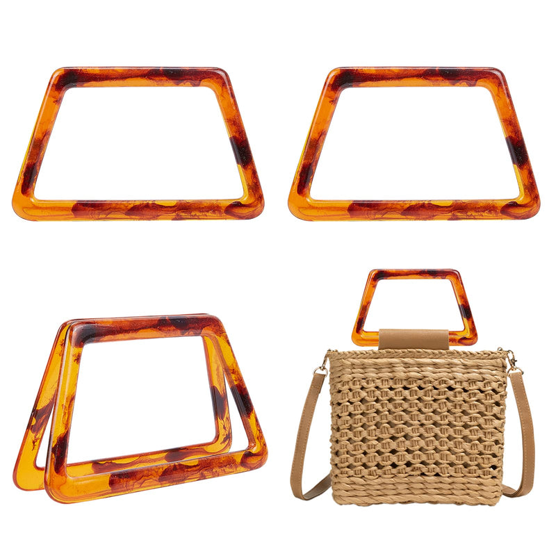 PH PandaHall 4pcs Trapezoid Bags Handles Decorative Handbag Handle Purse Handles Replacement for Handmade Beach Bag Handbags Straw Bag Crocheted Purse Making - NewNest Australia
