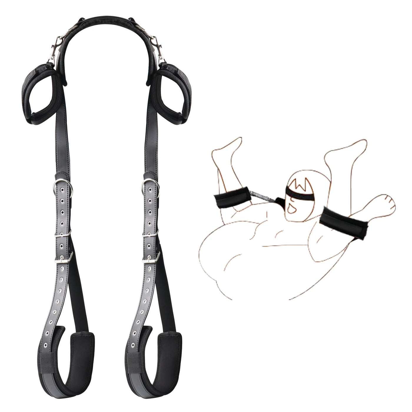 LWX SM Bondage Set, Multifunctional Combinations, Extremely Exquisite Black  Rope, Practical Cross Buckle, Erotic Sex Toy Sex Toy for Women, Men, Couple  : : Health & Personal Care