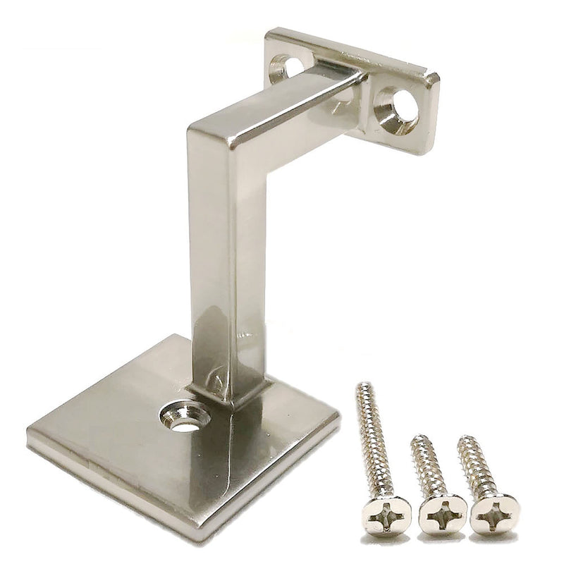 Langdoly Square Handrail Brackets for Staircase Stair Railing Brackets with Screws (Pack of 1) (Satin Nickle) Satin Nickle - NewNest Australia