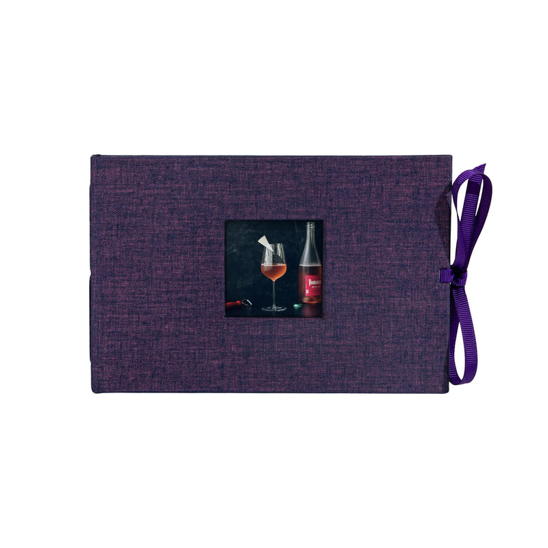 Kolo Noci Small 4x6 Photo Album, Holds 24 Photos, Ideal for Weddings and Baby Books, Amethyst Chambray - NewNest Australia