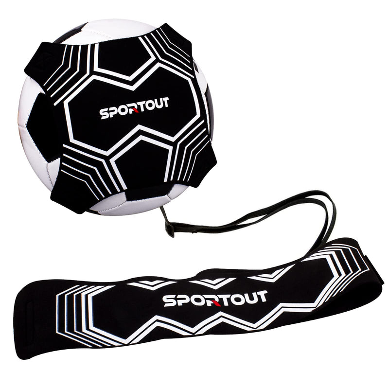 Sportout Kick Trainer, Soccer /Volleyball Training Equipment for Kids Adults, Solo Soccer Practice Training Aid, Soccer Pal Perfect for Football Skills Improvement white - NewNest Australia