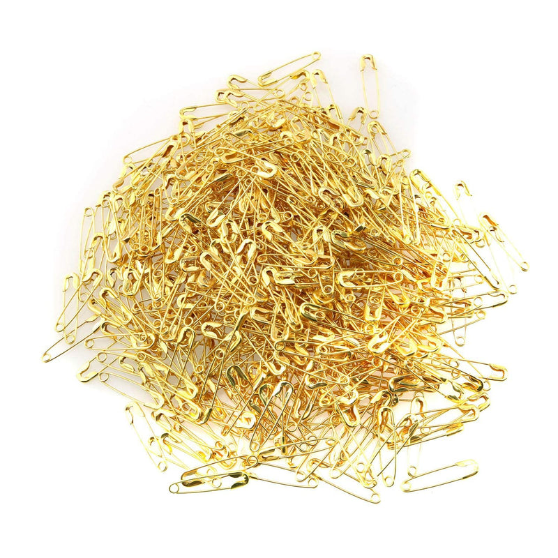 ZMSNTGS Mini Safety Pin 1000PCS Gold 19mm Tiny Metal Fastening Safety Clips for Jewellery Costume Tag (Gold-1000pcs) Gold-1000pcs - NewNest Australia