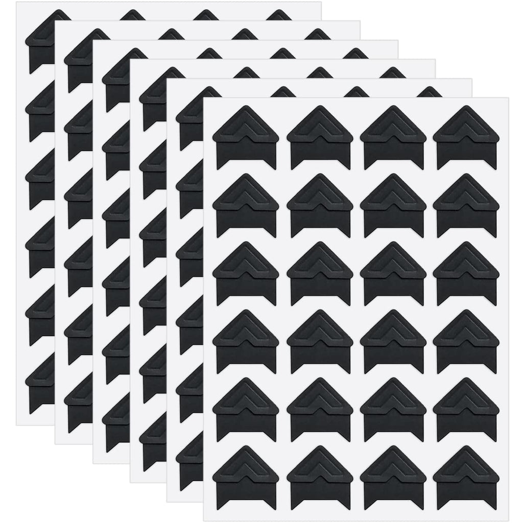 12 Sheets 288 Count Self-Adhesive Photo Corners Stickers, Acid Free Photo Mounting Corners for Scrapbooks, Memory Books, DIY Picture Album, Journal (Black) - NewNest Australia