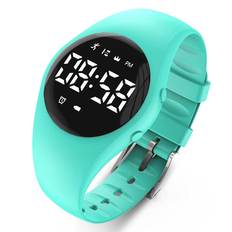 Led Digital Pedometer Watch , Digital Steps Tracker , Non-Bluetooth, Vibrating Alarm Clock, Stopwatch, Great Gift for Children Teens Girls Boys Women Green - NewNest Australia