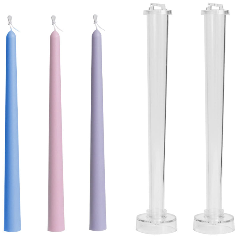 2Pack Candle Taper Mold 10.2 Inch Large Candle Mold Tapered Molds Candle Making Supplies Wedding Candle Mold Classic Dinner Candle Mold - NewNest Australia