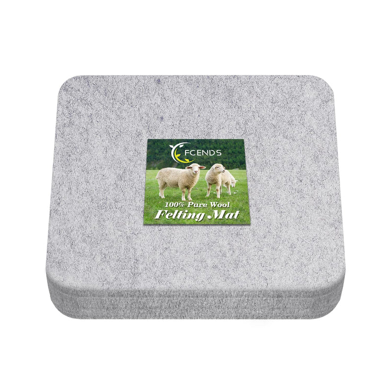 Needle Felting Mat, 100% Natural Wool Needled Felting Pad, 6x6x1 inch Eco-Friendly Felting Block, Thick and Firm (6"x6") 6"x6" - NewNest Australia