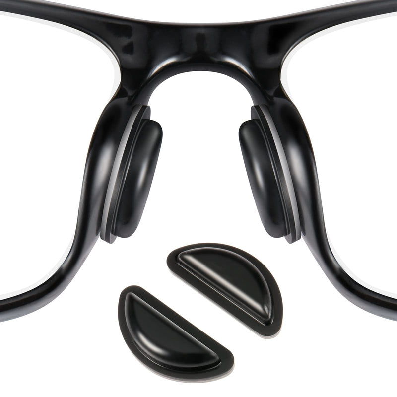 SURMAP Eyeglass Nose Pads, Soft Silicone Adhesive Glasses Nose Pad, Anti-Slip Heighten Air Chamber Nose Pads for Full Plastic Frames, 10 Pairs (Black) 10 Black Pairs - NewNest Australia