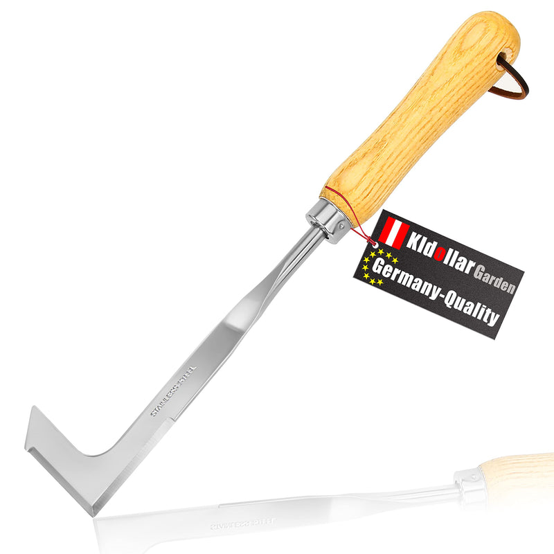 KLDOLLAR Crack Weeder Crevice Weeding Tool, L Shaped with Sharp Blade & Ergonomic Wooden Handle,Sidewalk Puller Spatula, Manual Weeder for Lawn,Garden Tools for Weeding - NewNest Australia