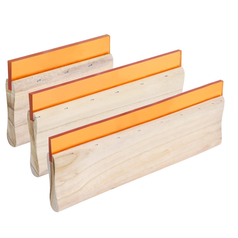 Screen Printing Squeegee, 5.9 inch/9.4 inch/13.7 inch, 75 Durometer Wooden Ink Silk Stencil Scraper for Screen Printing Water Squeegee-3PCS - NewNest Australia