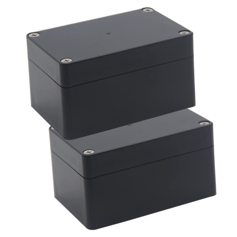 YETLEBOX Watertight Junction Box, IP67 Waterproof Project Box Durable ABS Plastic Electronic Enclosure Case for DIY Electrical Project Black 3.94" x 2.68" x 1.97"(100 x 68 x 50 mm) 2Pcs 3.94" x 2.68" x 1.97" 2Pcs - NewNest Australia