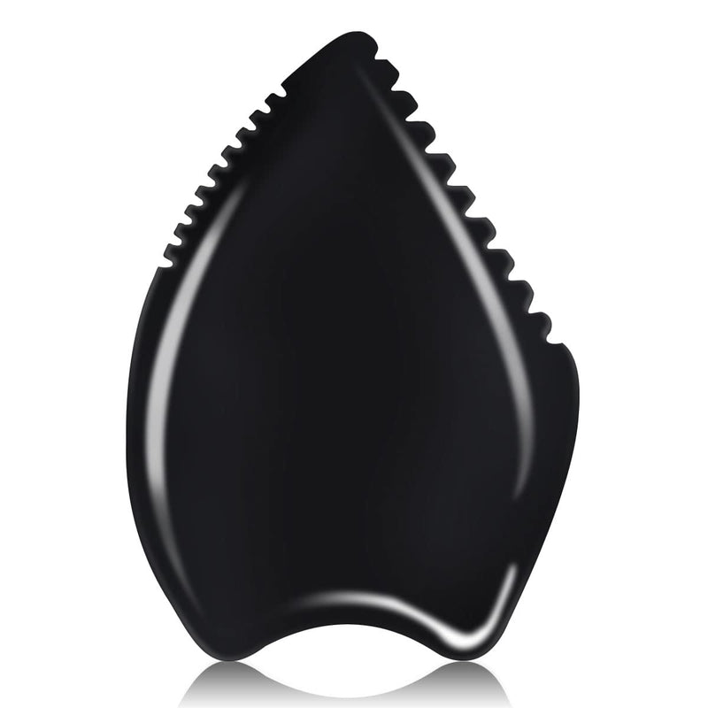 Gua Sha Massage Tool, Black Bianstone Guasha Board for Face & Body, Natural Jade Stone Gua Sha Facial Tool, Face Massager for Traditional Acupuncture Therapy, Daily Anti-Aging Health & Skin Care Tool Black-a - NewNest Australia