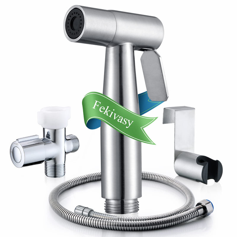 Handheld Bidet Sprayer for Toilet, Fekivasy Bidet Sprayer Muslim Shower Bathroom Water Spray Jet Spray Diaper Sprayer Feminine Hygiene Cleaning Premium Stainless Steel - NewNest Australia