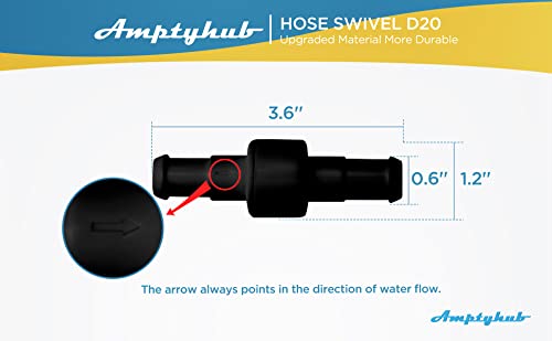 Amptyhub 3900 Sport, 280, 380 Pool Cleaner Hose Swivel D21 Replacement for Zodiac Polaris 3900 Sport, 280 Black Max F5B, TR35P Pool Cleaners (3 Pack) - NewNest Australia