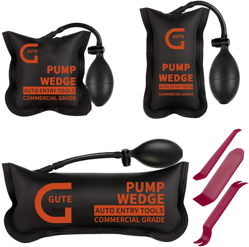 Gute Air Shim, Air Wedge Bag Pump, 3 Pack Commercial Inflatable Air Wedge Pump Bag Tool, Professional Leveling Kit & Alignment Tool, Air Bag Removal Tool for Variety of Jobs, 330 LB Rating, 3 Sizes - NewNest Australia