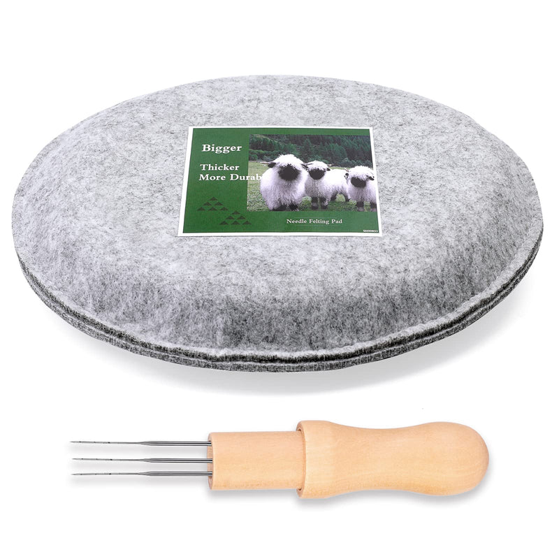 Needle Felting Pad, 9.44 x 9.44 x 1.38 Inch, Grey Sponge Needle Felting Pad, Needle Felting Mat with Felting Needle Tool with 3 Needles Accommodates Any Felting Project - NewNest Australia