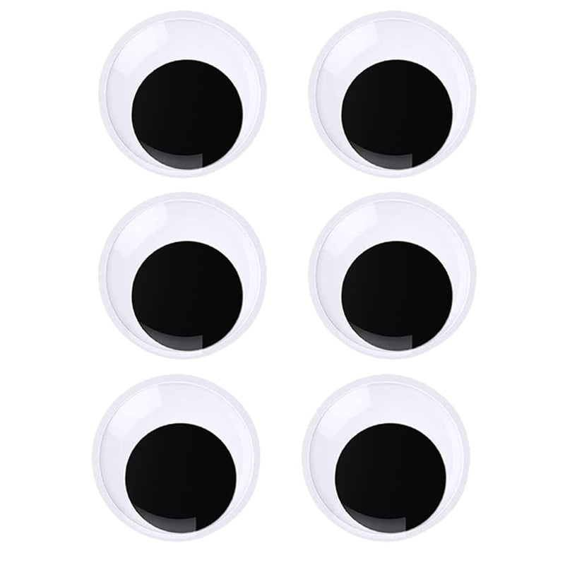 6 Pieces 2.75 Inches Googly Eyes Plastic Wiggle Eyes with Self Adhesive Black White Googly Eyes for DIY Crafts Christmas Halloween Decoration 2.75in/70mm-6pcs - NewNest Australia