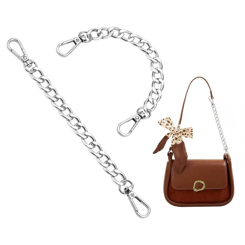 PH PandaHall Silver Purse Extender Chain, 2pcs 8 Inch Aluminum Bag Chain Strap Handle Handbag Accessories with Alloy Swivel Clasps for Handmade Bag Purse Clutches Handles Crossbody Strap - NewNest Australia