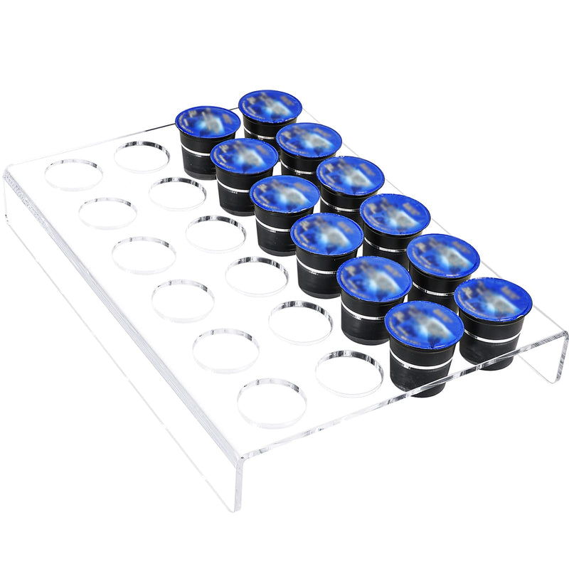 Kamehame K Cup Holder Coffee Pod Holder Flat Countertop K Cup Drawer Organizer for 24 Coffee Pods Compatible with K-cups Clear Acrylic Coffee Capsules Storage Tray for Home Kitchen Office KA21030 - NewNest Australia