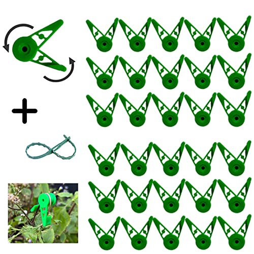 YUESHUO 30 Pcs 360 Degree Adjustable Plant Stem Trainer Clips, Adjustable Plant Trainer Clips, Adjustable Plant Branches Bender Clips, Plant Low Stress Training Control of Plants Green - NewNest Australia