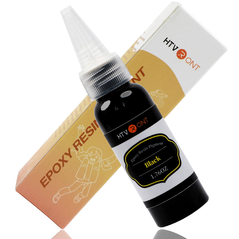 HTVRONT Black Epoxy Pigment - 1.76oz/50ml Black Resin Pigment Paste, Higher Concentrated & Easy to Mix Black Epoxy Dye for Resin Coloring, Tables, Tumbler - NewNest Australia