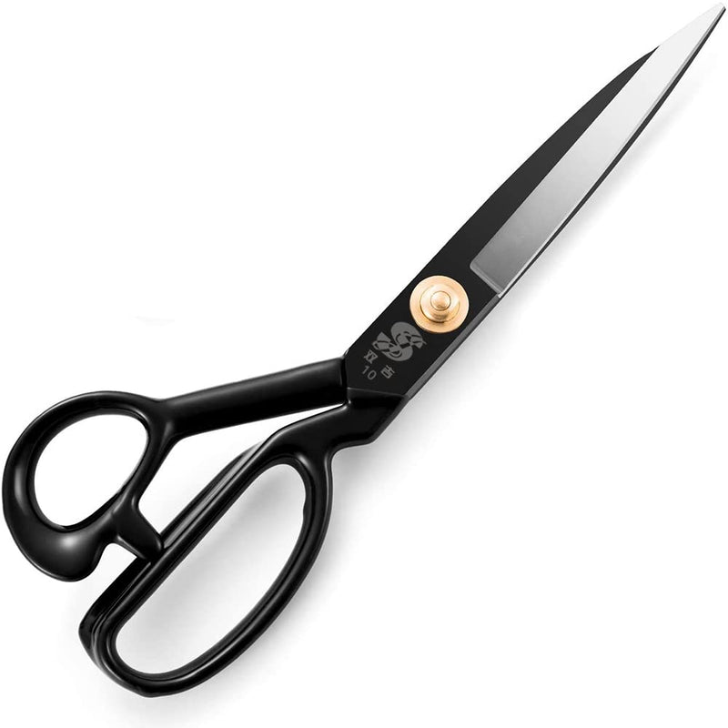 Fabric Scissors 10 Inch Sewing Dressmaking Scissors Professional Sharp For Tailoring Leather Paper Raw Materials - Strength High Carbon Steel Tailor Shears (Right-Handed) - NewNest Australia