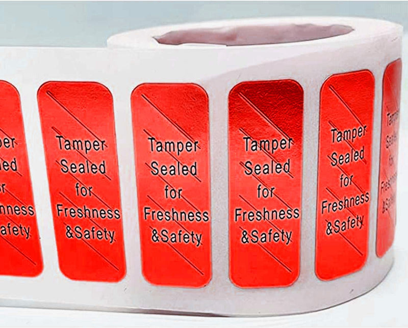 Remarkable Tamper-Evident Food Sealed for Freshness and Safety Stickers,0.5 x 1.5 Inch Tamper Proof Sealed for Freshness Stickers Help Increase Security During Delivery (500 Pcs) (red) - NewNest Australia