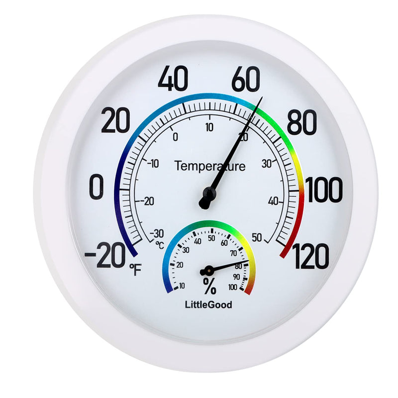6" Thermometer Indoor with Humidity Gauge - Wall Thermometer/Hygrometer for Home Decorative, Updated Analog Thermometer Dial Temperature Humidity Monitor for Room Temp - NewNest Australia