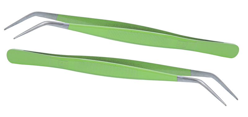 HADIZ Stainless Steel Garden Tweezer with Curved Tip Tweezers for Cactus and Succulents Gardening - NewNest Australia