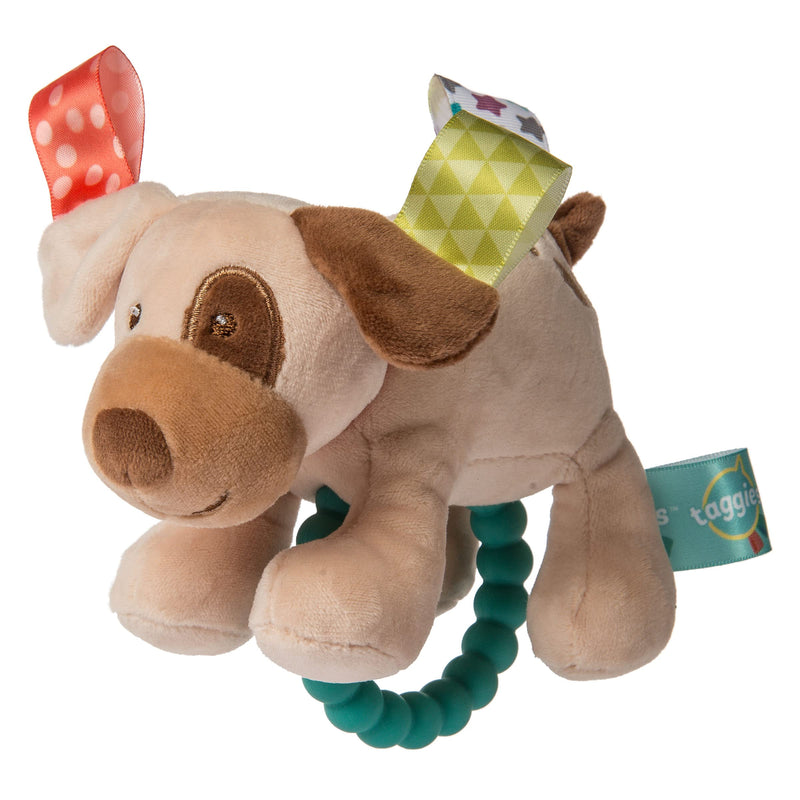 Taggies Soft Baby Rattle with Teether Ring, 6-Inches, Buddy Dog - NewNest Australia