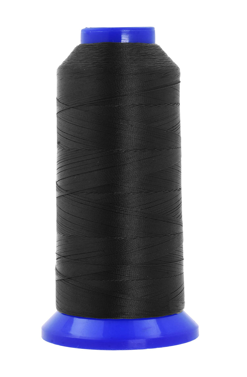 Mandala Crafts Heavy Duty Thread - #69 T70 210D/3 1500 Yds Heavy Duty Polyester Thread for Sewing Machine Outdoor Marine Jeans Leather Thread Drapery Upholstery Thread #69 T70 210D/3 1500 Yards Black - NewNest Australia